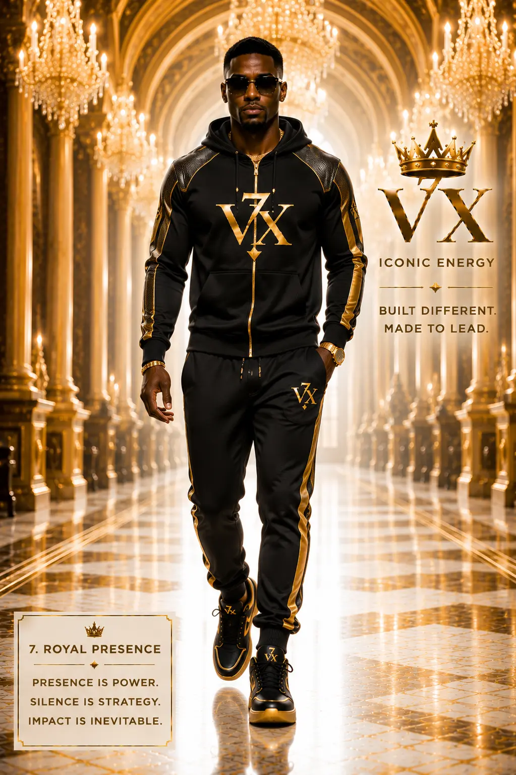Royal Presence Track Set — Full-zip track jacket & tapered jogger